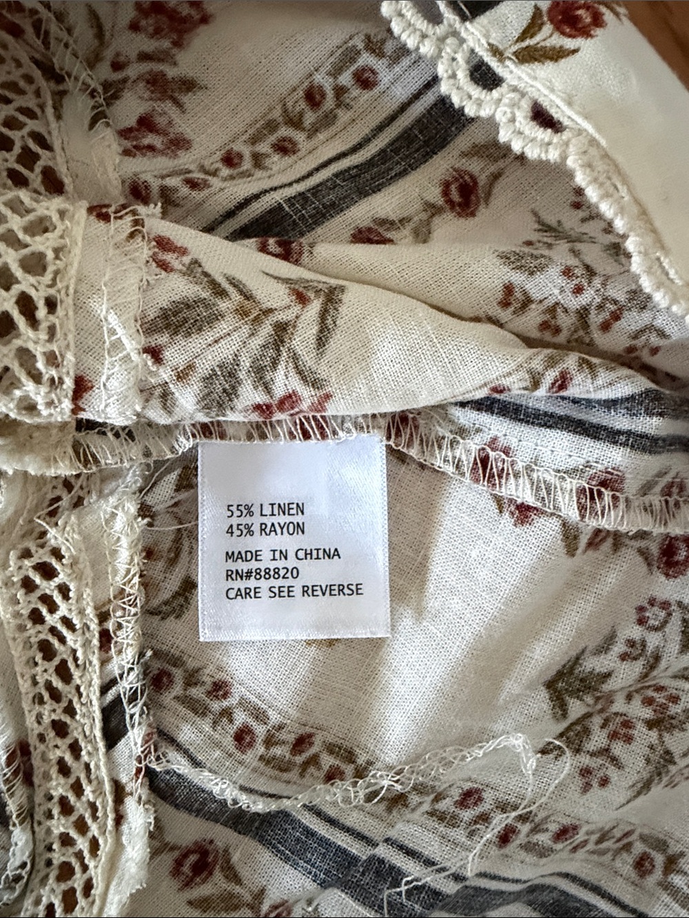 Joie Cream Floral Stripe Wide-Leg Pants Set - Picture 13 of 15